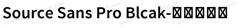 Source Sans Pro Blcak字体转换